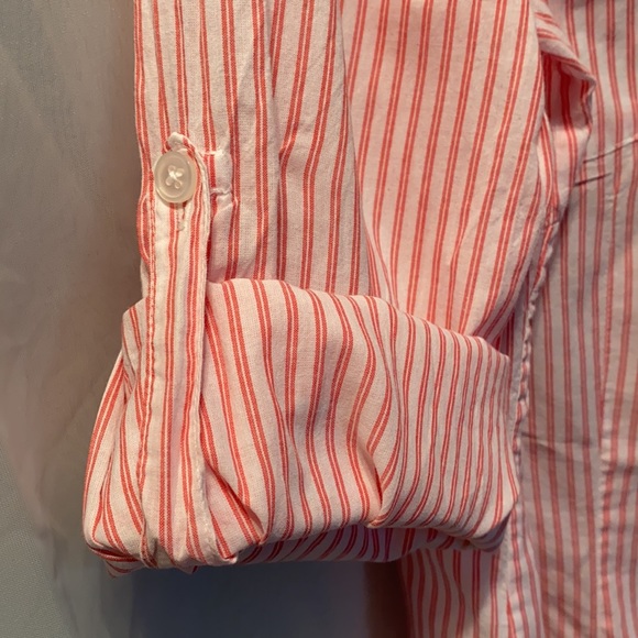 ST. JOHN’S BAY RED/WHITE STRIPED SHIRT SZ XLT - Picture 13 of 13